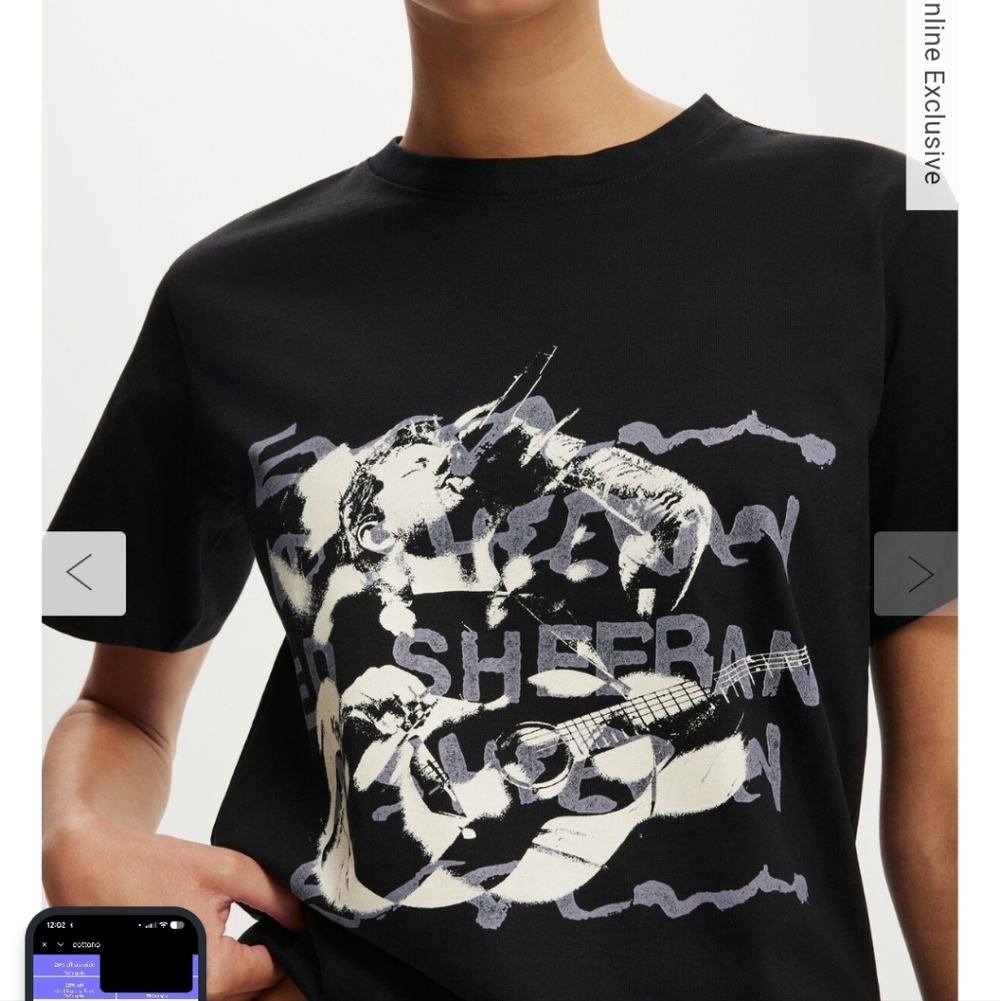 Ed Sheeran Shirt Womens XL Black T-shirt Tee - Picture 10 of 13